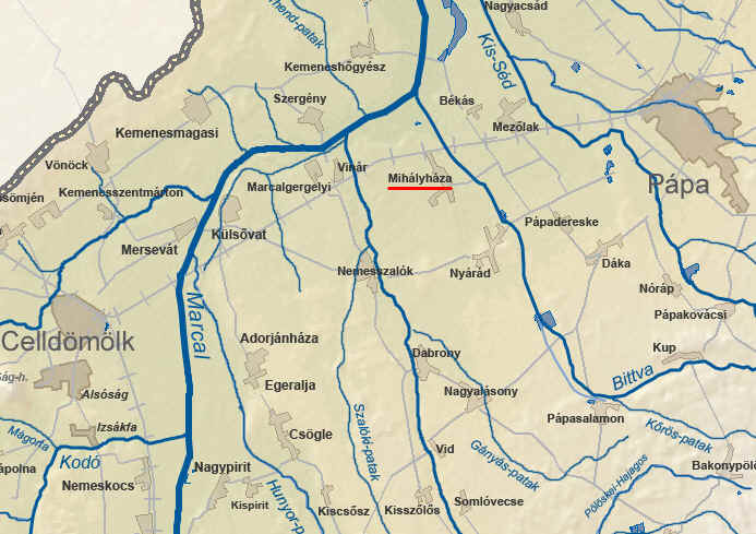 Marcal-medence térképe